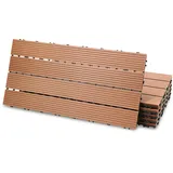 Wolketon 30 X 60cm Braun Terrassenfliesen 60 Stück Klickfliesen In Holzoptik, Wpc Fliese