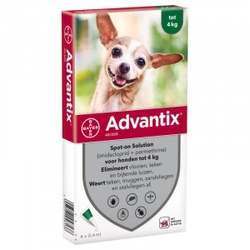 Advantix 40/200 für Hunde bis 4 kg 3 x 4 Pipetten