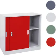 Mendler Boston Aktenschrank 90 x 90 x 45 cm rot