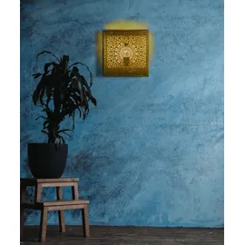 Marrakesch Orient & Mediterran Interior 2er Set Orientalische Wandlampe Wandleuchte Wanddeko Yakin Gold Antik