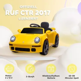 aiyaplay Kinder Elektroauto 12V mit Fernbedienung gelb