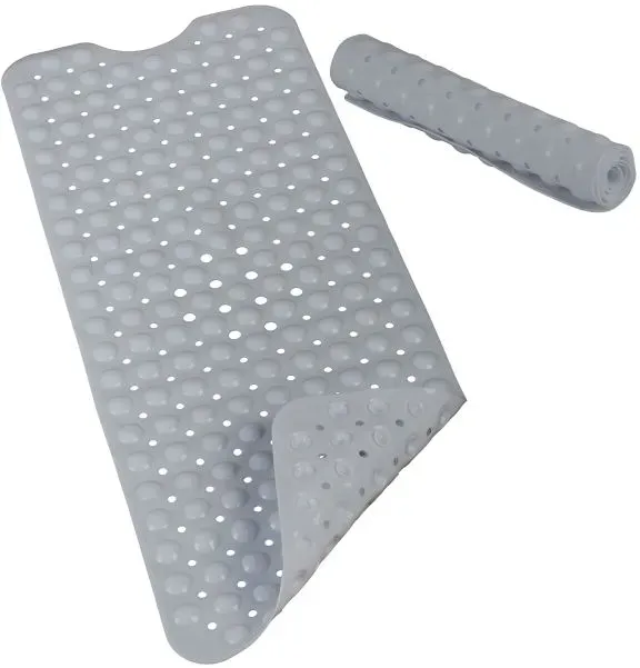 Relaxdays Badewannenmatte XXL Grau