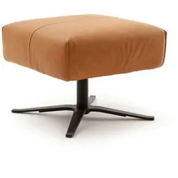 SCHÖNER WOHNEN-Kollektion Hocker Lineo Leder Braun Cognac