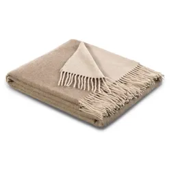 Biederlack Kaschmirplaid Uni 150 x 200 cm - Mehrere Farben (Farbe: Natur - Sand)