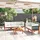vidaXL Garten-Lounge-Set 6-tlg. cremefarbenes Holz Akazie
