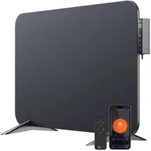 bringer-germany Metall Infrarotheizung mit Smart Thermostat, & Schwarz / 750 Watt