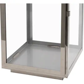 Beliani Laterne Edelstahl 18 x 55 x 18 cm 1 Stück silber