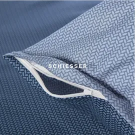 SCHIESSER Bettwäscheset Silva - Renforcé - 2-teilig - 135 x 200 cm - Blau