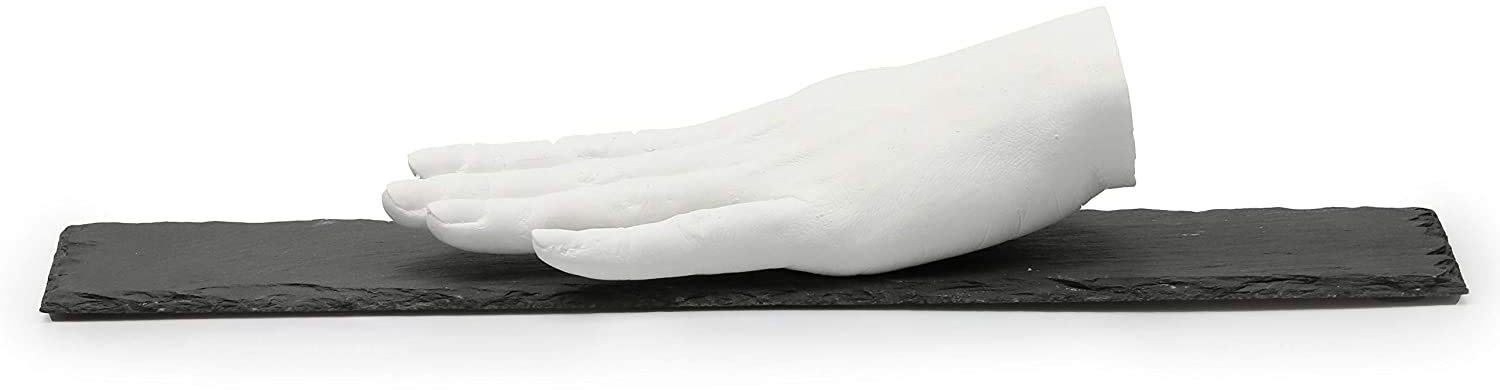 Lucky Hands® Sockel - Veredeln Sie Ihren 3D Handabdruck mit einem wunderschönen Sockel aus Schiefer | vielfältige Gestaltungsmöglichkeiten (Schiefer, 38 x 9 cm)
