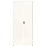 Mauser Aktenschrank entero BF4-22 STG, aus Metall, 6OH, abschließbar, 95 x 220 x 42cm, weiß