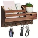 Agger Schlüsselbrett Wand-Schlüsselbrett,Wandorganizer Hakenleiste mit 6 Haken, Schlüsselaufbewahrung,Heimdekoration, für Eingang, Küche, Wohnzimmer