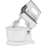 Teesa Handmixer mit Drehschale Leistung 500W TSA3548 5 Stufen Drehzahlregelung Turbo-Funktion, Weiß