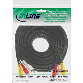 InLine Audio- /Videokabel 3x Cinch-Stecker/Stecker 10m (89610)