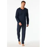 SCHIESSER Pyjama Fine Interlock Blau 102