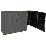 Mendler WPC-Mülltonnenverkleidung HWC-J28 79 x 117 cm grau