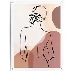 Poster REINDERS "Frau", braun (farbe bild(er): braun), B:60cm H:80cm T:0,1cm, Leinwand, Bilder