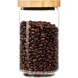 Klarstein Stapelglas mit Bambusdeckel 750 ml 4 St.