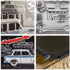 Nostalgic-Art Blechschild, Mehrfarbig, Metall, Rechteckig, 30x20x0.2 cm, Dekoration, Skulpturen – Berlin Black – Nostalgie Geschenk-Idee, aus Vintage-Design zur 20 x 30