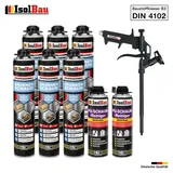 Brunnenschaum 6 x 750ml Bauschaum 2 x Reiniger Schaum Pistole Montageschaum