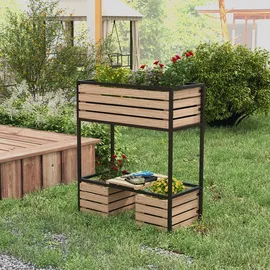 Outsunny Hochbeet 83 x 39 x 100 cm Braun