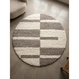KADIMA DESIGN Teppich Hochflor WERFEN in Beige, Kariert, – 120 cm