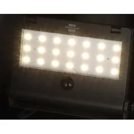 Brennenstuhl Solar LED Strahler SOL 1000 Pad / LED Wandleuchte für außen mit Bewegungsmelder (Solarlampe IP65, 1000lm, 4 verschiedene Licht Modi, Dämmerungssensor, inkl. Akku)