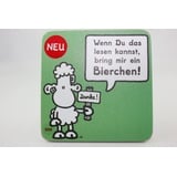 Sheepworld - 45464 - Untersetzer Nr. D14, Schaf, Wenn Du das lesen Kannst, Bring Mir EIN Bierchen!, Kork, 9,5cm x 9,5cm