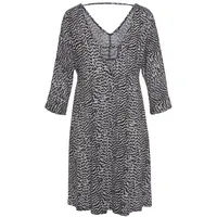 VIVANCE Jerseykleid Shirtkleid Schwarz/Weiß 34