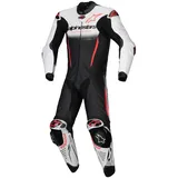 Alpinestars Gp-r7 Lederkombi - White / Black / Red Fluor - 52