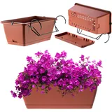Kadax Blumenkasten 40 x 19 x 145 cm Terrakotta