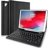 Tastatur Hülle für iPad 9.7 QWERTZ Deutsches Tastatur 2018 (6 Generation)/9.7 2017 (5. Generation)/iPad Pro 9.7/iPad Air 2/iPad Air 1 Slim Schutzhülle mit Pencil Halter Wireless Tastatur (Schwarz)