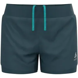 ODLO Damen 2 in 1 Shorts Zeroweight 3 Inches, dark slate, M