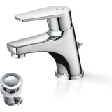 Waschtischarmatur Waschbecken Wasserhahn Bad Mischbatterie Badezimmer Armatur mit Ablaufgarnitur