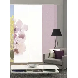 HOME WOHNIDEEN Schiebegardine HOME WOHNIDEEN "BONITA 3er SET" Gr. 1, rosa, B:60cm H:245cm, Polyester, Gardinen, Schiebevorhang Digidruck 3er Set BONITA