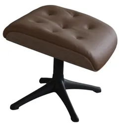 Fußhocker FLEXLUX "Volden", braun (modern cognac braun), B:44cm H:39cm T:35cm, 100% Echteder, Hocker, Hohes Komfort, Entspannungsmöbel, Gemütlichkeit