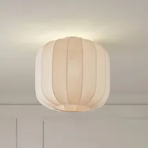 LINDBY Deckenlampe Helin Skandinavisch, in Creme aus Textil 1-flammig E27) Wohnzimmerleuchte