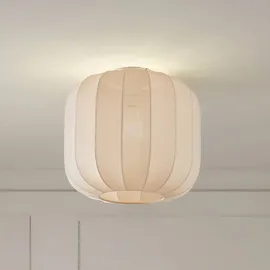LINDBY Deckenlampe Helin Skandinavisch, in Creme aus Textil 1-flammig E27) Wohnzimmerleuchte