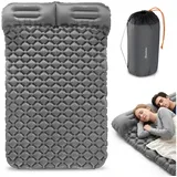 OEM Ultraleichter Camping-luftmatratze Für 2 Personen Mit Integrierten Kissen 190x120cm Grau