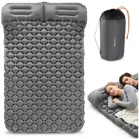 OEM Ultraleichter Camping-luftmatratze Für 2 Personen Mit Integrierten Kissen 190x120cm Grau