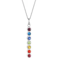 Firetti Kette mit Anhänger »Schmuck Geschenk Silber 925 Halsschmuck Halskette Panzerkette Chakra«, mit Kristallstein (synth.),