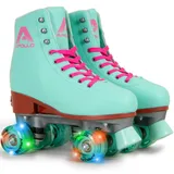 Apollo Disco Roller, Classic Roller, Rollschuhe für Kinder und Erwachsene, größenverstellbare Quad-Skates, 3 Größen, verstellbar von 31 bis 42, Rollschuhe Damen in schicken Designs