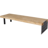Mendler Lowboard HWC-L75, TV-Rack Fernsehtisch TV-Tisch, Industrial Massiv-Holz MVG-zertifiziert 40x200x60cm, natur