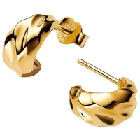 Pandora 263873C00 Damen-Creolen Wellig Goldfarben