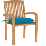 vidaXL Stapelbare Gartenstühle mit Kissen 57,5 x 57,5 x 90 cm braun 8 St.