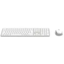Hama WKM-550 Multi-Device-Tastatur-Maus-Set, weiß, USB/Bluetooth, DE (173066)
