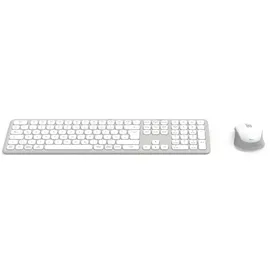 Hama WKM-550 Multi-Device-Tastatur-Maus-Set, weiß, USB/Bluetooth, DE (173066)