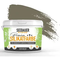 SEEBAUER diy® Silikatfarbe Braun für Innen (No. 660 Khaki Fruit 300 ml) Mineralfarbe Brauntöne hohe Deckkraft