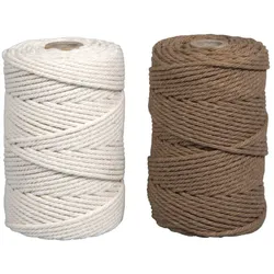 rayher Makramee Garn-Set Natur 2,2mm ø