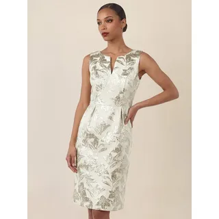 Apart Brautkleid mit Glanzjacquard und V-Ausschnitt goldfarben 44
