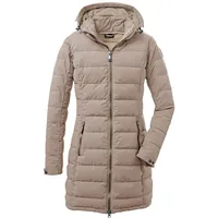 KILLTEC G.I.G.A. DX by Killtec GW 13 Wmn Qltd Prk Funktionsparka Steppparka mit abzippbarer Kapuze, hellbeige, 44 EU